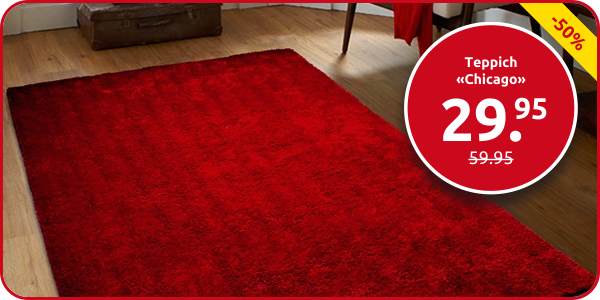Teppich «Chicago», dunkelrot, 80 x 150 cm
