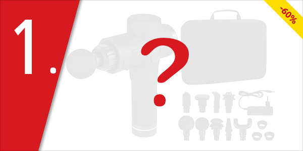 Muskel-Massage Gun, 30 Geschwindigkeiten, 9 Massageköpfe