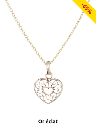 OR ÉCLAT Anhänger «Coeur arabesque», Gelbgold