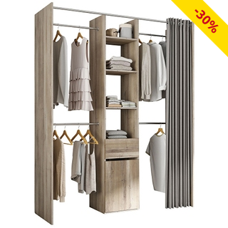 Kleiderschrank Dressing «Noe», Dekor eiche