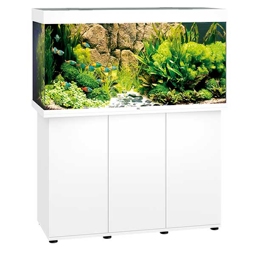 Aquariumkombination JUWEL Rio 350 SBX mit LED-Beleuchtung, Heizer, Filter und Unterschrank, weiß