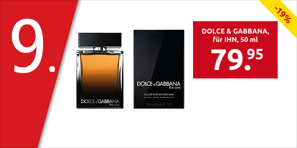 DOLCE & GABBANA Eau de Toilette «The one», für IHN, 50 ml