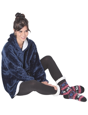 Fleecepullover, blau