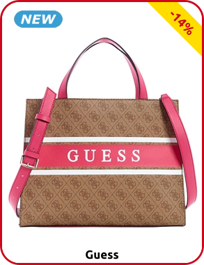 Guess Handtasche «Monique», beige/fuchsia