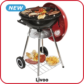 Livoo Grill Holzkohle-Grill, 41 cm