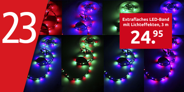 Extraflaches LED-Band mit Lichteffekten, 180 LEDs, 3 m