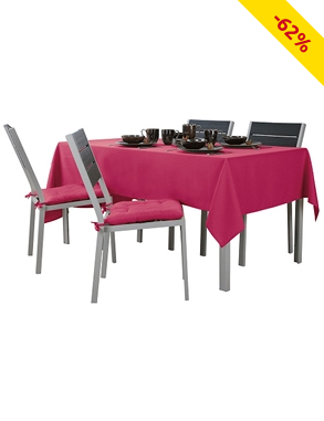 Tischdecke «Sara», 140 x 240 cm, fuchsia