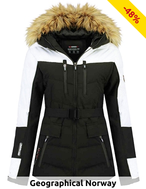 Geographical Norway Expedition Damenparka «Aquarelle», schwarz