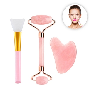 Gesichtspflege-Set «Jade Massage Roller», 3-teilig