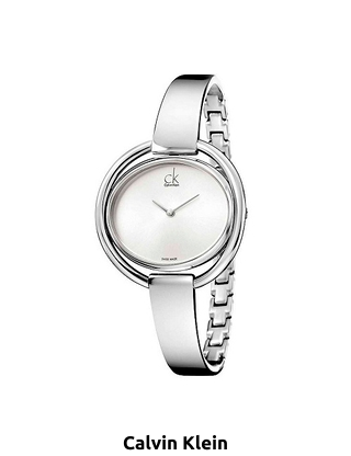 CALVIN KLEIN, Damenuhr, silberfarben