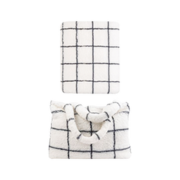 Teddy plaid in tas wit 150x200 cm | HORNBACH