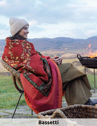 bassetti Plaid «Genova» 135 x 190 cm, rouge