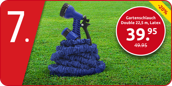 Gartenschlauch Double 22,5 m, Latex