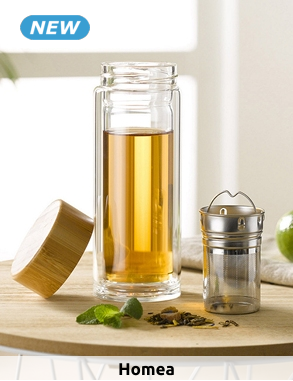 Homea Isolierflasche «Tea Bottle», aus Glas, mit Infusor