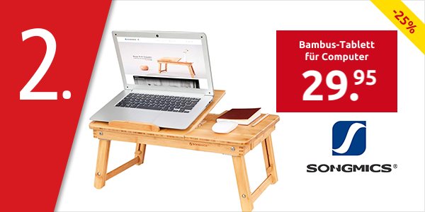 SONGMICS Bambus-Tablett für Computer