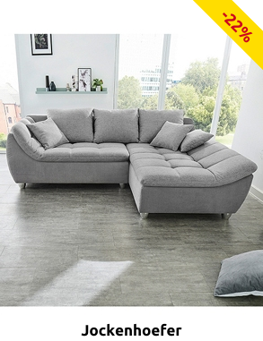 Ecksofa «Nuvola», hellgrau