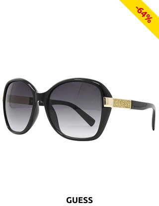 Guess Damensonnenbrille mit Dekoelement, schwarz