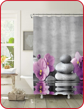 Duschvorhang «Flora», 180 x 180 cm