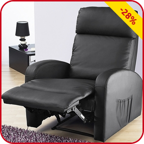 Massagesessel aus PU, schwarz