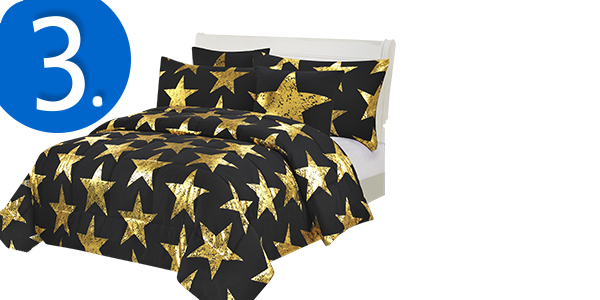 Bettinhalt schwarz «Stars»