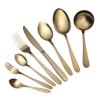 Besteckset für 6 Personen, 39-teilig, goldfarben