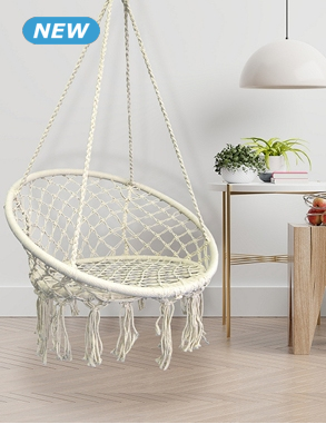 Hängesitz «Romantica»,  B 80 x H 135 x T 60 cm, weiss