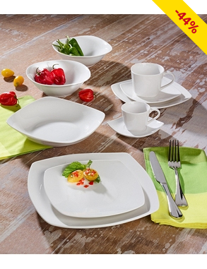 Tafelservice «Square», 96-teilig für 12 Personen