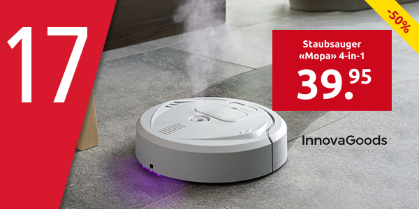 InnovaGoods Staubsauger «Mopa» 4-in-1, UV-Desinfektion