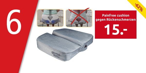 Painfree cushion gegen Rückenschmerzen