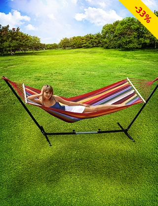 Hängematte, reine Baumwolle, L 190 x B 100 cm