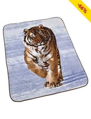 Fleecedecke «Tiger», 152 x 203 cm
