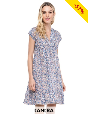 tANtRA Kurzes Kleid «Mystique», blau/rosa