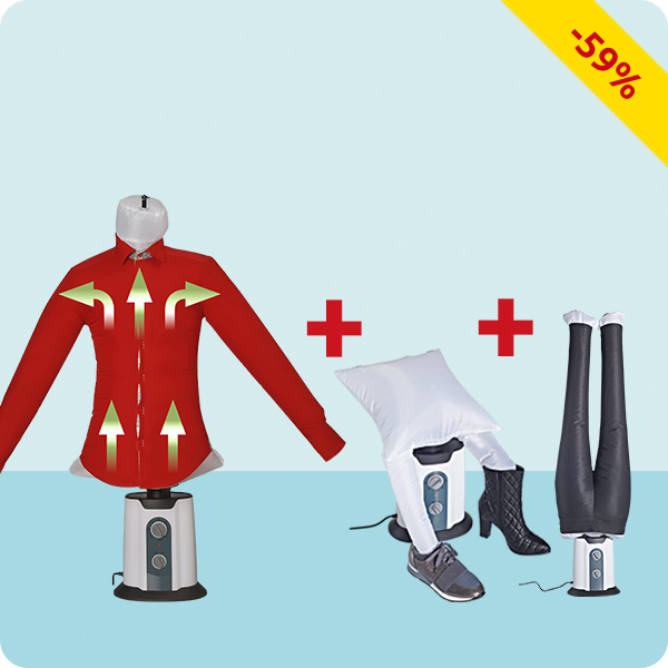 Set, Hemden- und Blusenbügler «Ted» 3-in-1