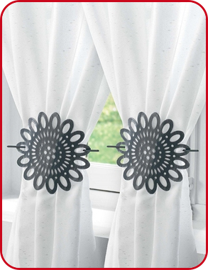 Raffhalter «Blume», 2 Stück