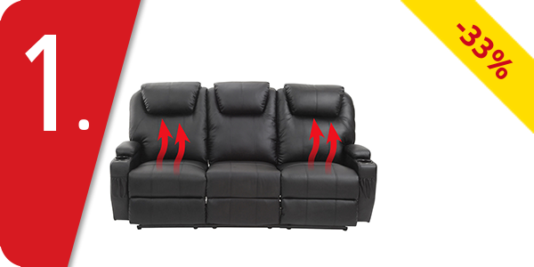 Elektrisches 3er-Sofa mit Wärme- und Massagefunktion