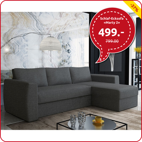 Schlaf-Ecksofa «Marty 2», 230 x 142 cm
