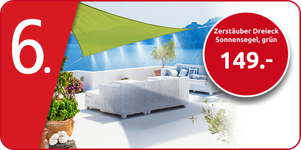 Zerstäuber Dreieck Sonnensegel, grün