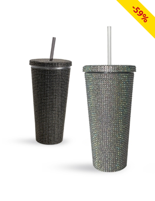 Strassbecher, 600 ml, silberfarben