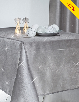 Tischdecke «Silk», perlgrau