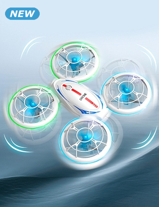 LED-Drone, L 15,3 x B 15,3 x H 3,8 cm, 3 Geschwindigkeiten