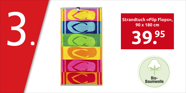Strandtuch «Flip Flops», 90 x 180 cm
