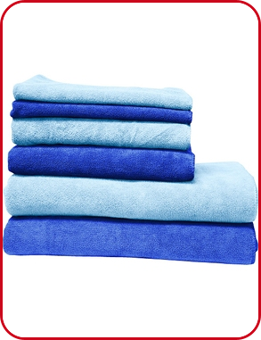 Mikrofaser-Badetuchset, blau/marine, 6-teilig