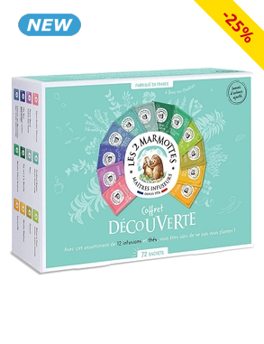 Les 2 Marmottes Geschenkkoffer «Découverte», 72 Teebeutel