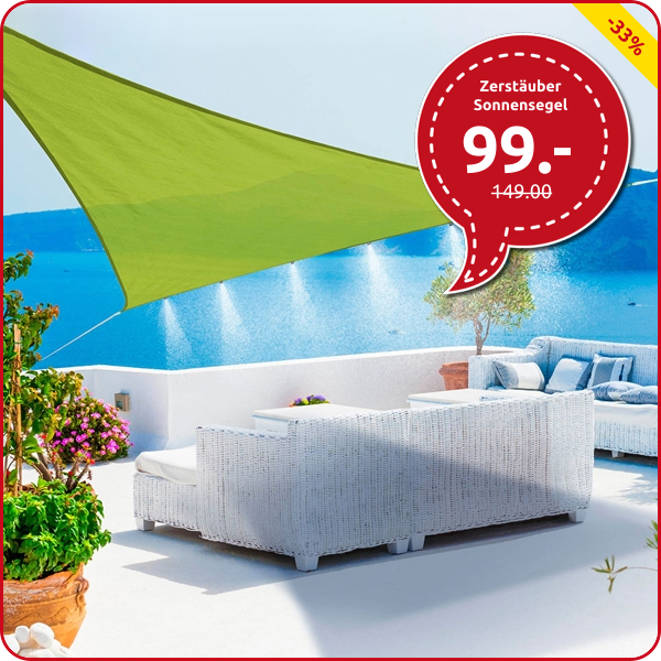 Zerstäuber Dreieck Sonnensegel, grün