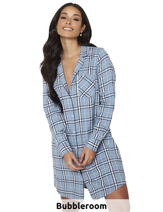 Nachthemd aus Flanell, hellblau