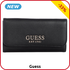 GUESS Portemonnaie «Sherol Clutch», schwarz