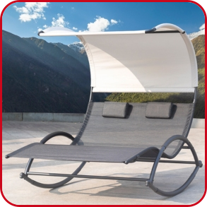 Schaukelliege «Jolly», grau