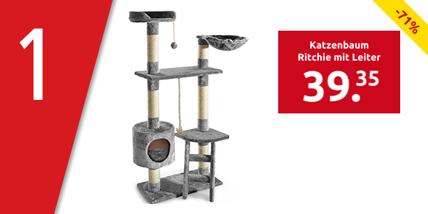 Katzenbaum Ritchie mit Leiter, grau