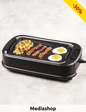 MEDIASHOP elektrischer Tischgrill «Power XL», wenig Rauch