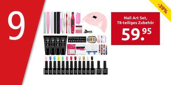 Nail Art Set «Nail UV kit», 78-teiliges Zubehör, mit UV-Lampe